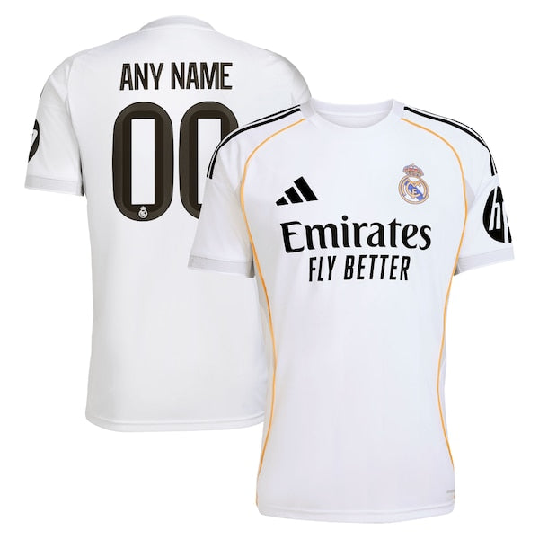 Soccer Intl Real Madrid 2025/26 Home Replica Custom Jersey White