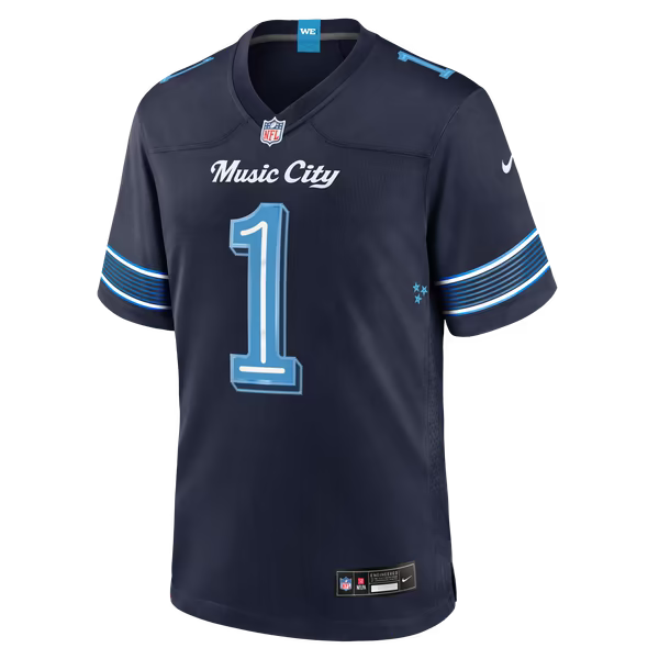 Cameron Ward Tennessee Titans Soccer Intl 2026 Rivalries Collection Game Jersey - Navy