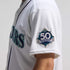 Seattle Mariners Soccer Intl 50th Anniversary Patch Home Authentic Jersey - White