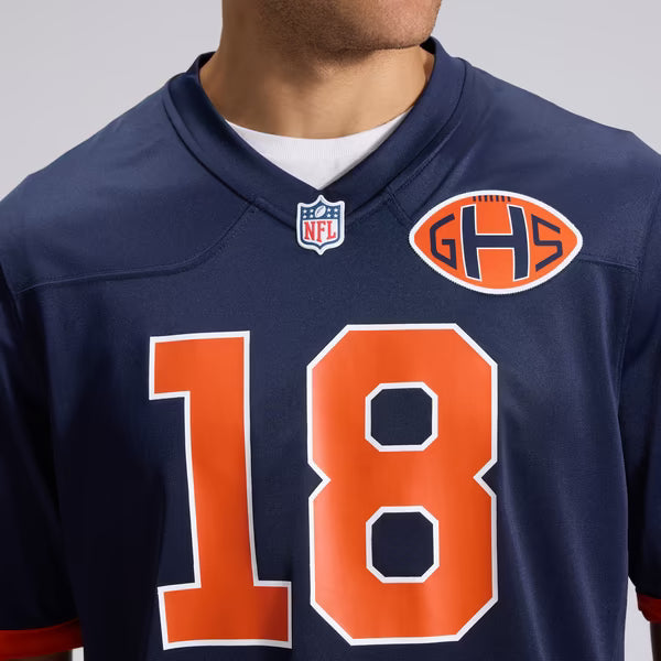 Caleb Williams Chicago Bears Soccer Intl 2026 Rivalries Collection Game Jersey - Navy