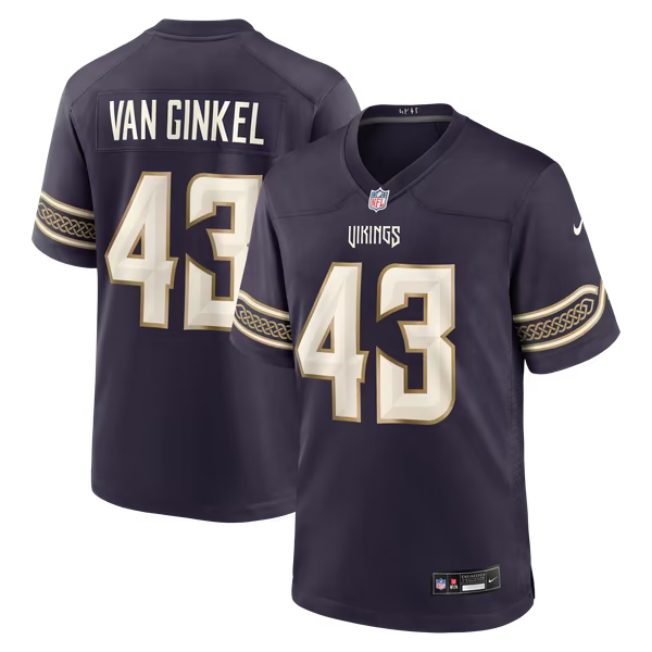 Andrew Van Ginkel Minnesota Vikings Soccer Intl 2026 Rivalries Collection Game Jersey - Purple