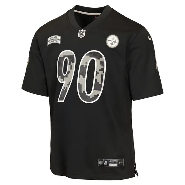 T.J. Watt Pittsburgh Steelers Soccer Intl Youth 2026 Salute to Service Game Jersey - Black