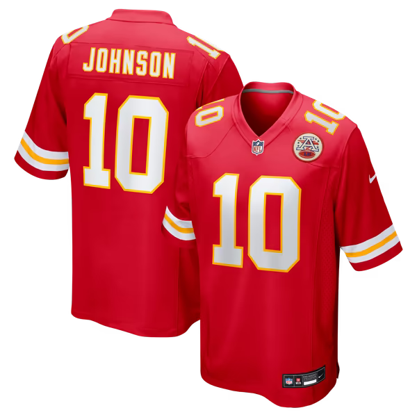 Emmett Johnson Kansas City Chiefs Soccer Intl Team Game Jersey - Red