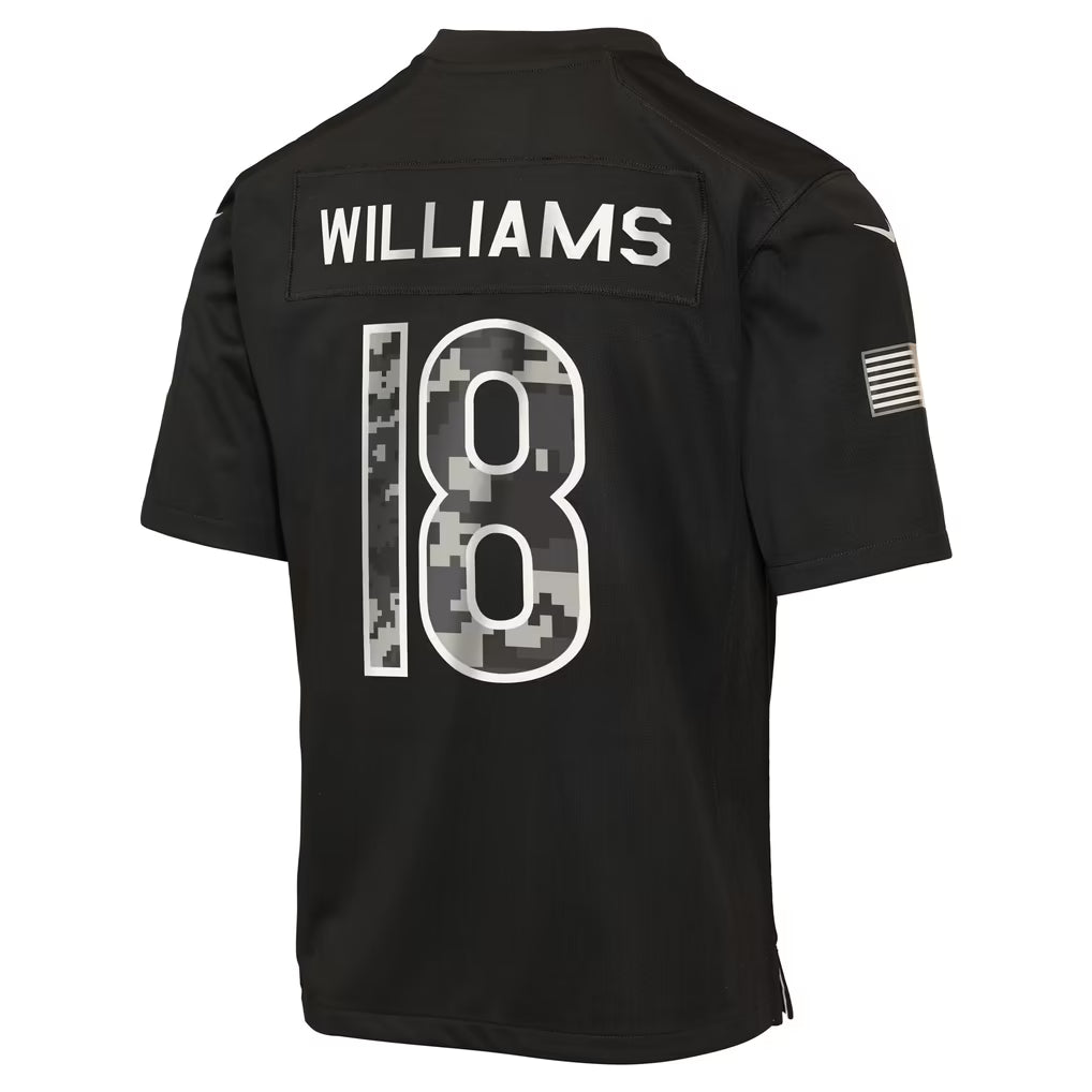 Caleb Williams Chicago Bears Soccer Intl Youth 2026 Salute to Service Game Jersey - Black