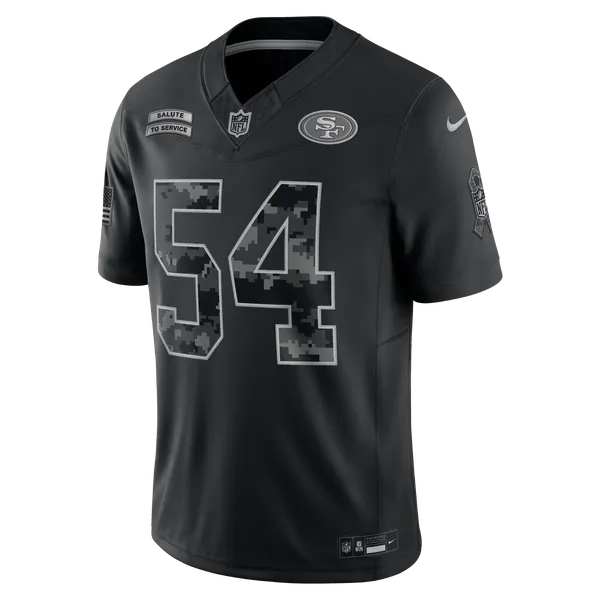 Fred Warner San Francisco 49ers Soccer Intl 2026 Salute to Service Stitched Limited Jersey - Black