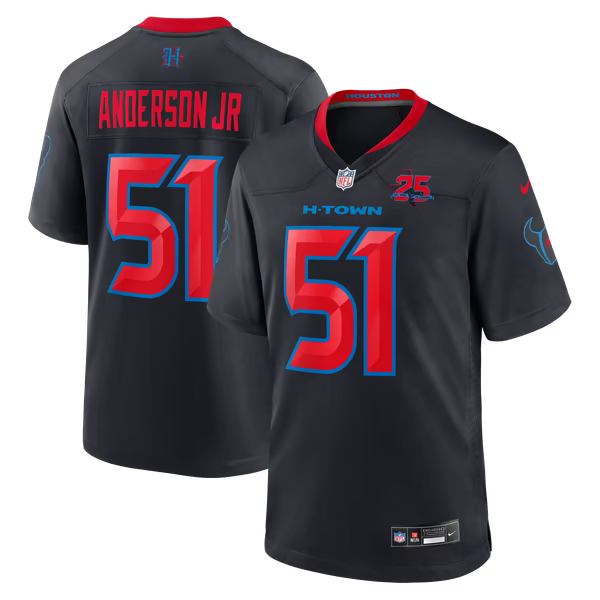 Will Anderson Jr. Houston Texans Soccer Intl Alternate 2 25th Season Game Jersey - Navy