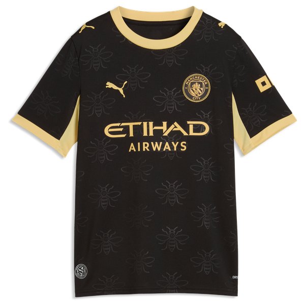 Manchester City Soccer Intl Youth 2026/27 Away Replica Custom Jersey - Black