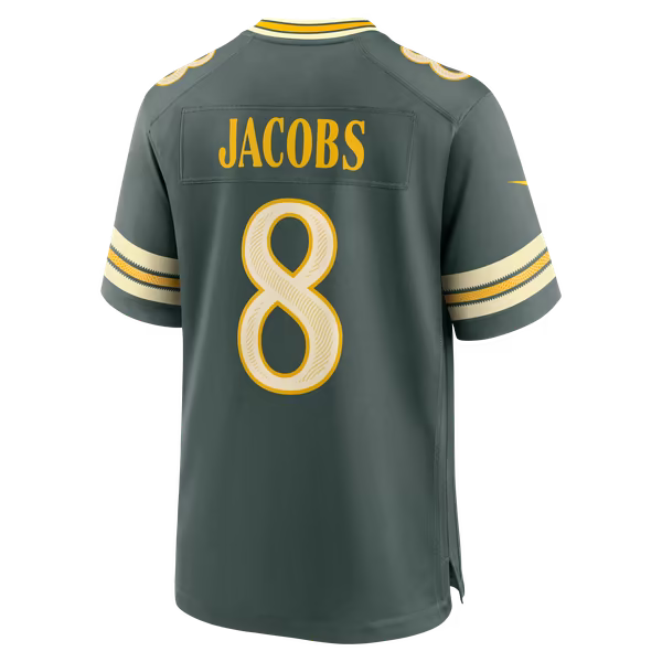 Josh Jacobs Green Bay Packers Soccer Intl 2026 Rivalries Collection Game Jersey - Green