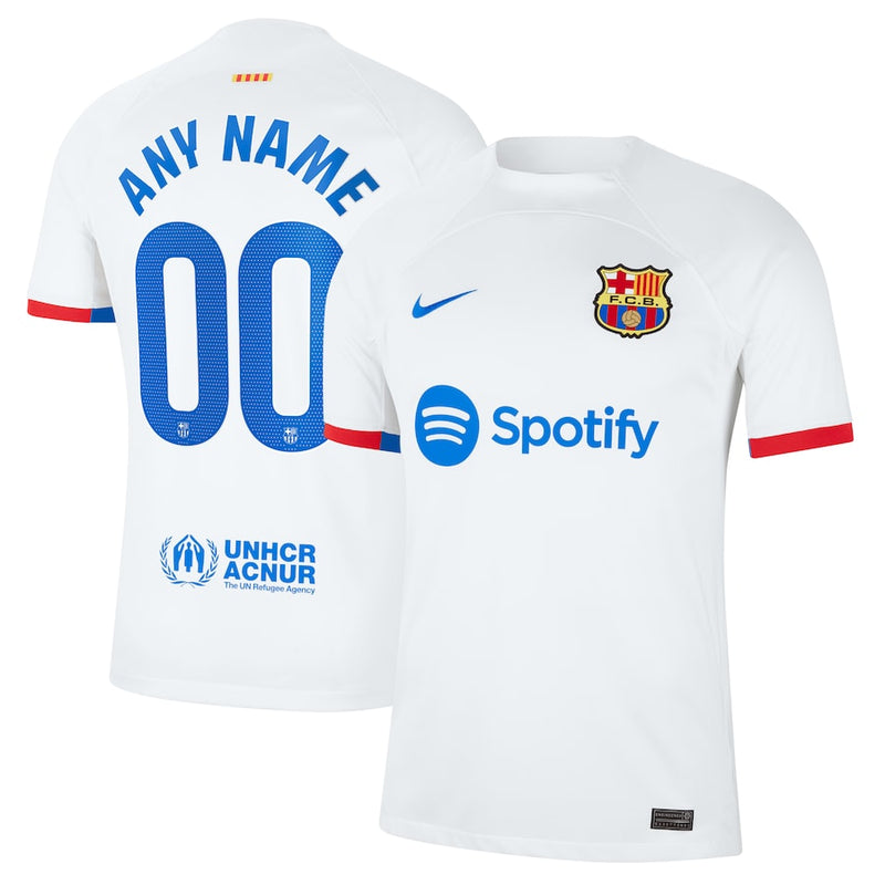 Barcelona  2023/24 Away Custom Jersey - White