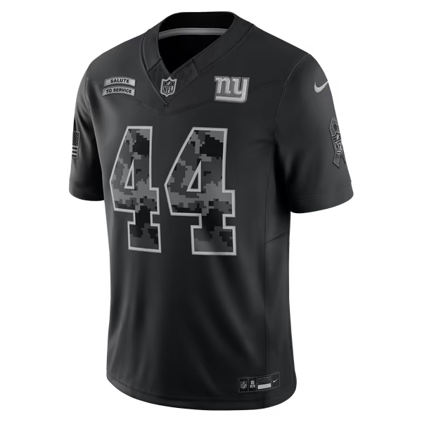 Cam Skattebo New York Giants Soccer Intl 2026 Salute to Service Stitched Limited Jersey - Black