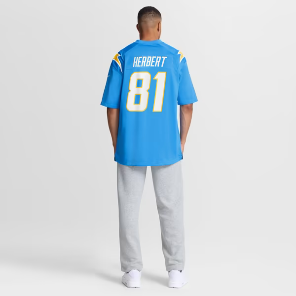 Patrick Herbert Los Angeles Chargers Soccer Intl Team Game Jersey - Powder Blue