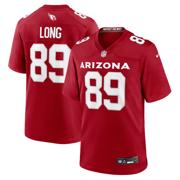Hunter Long Arizona Cardinals Soccer Intl Team Game Jersey - Cardinal