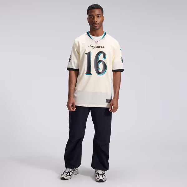 Trevor Lawrence Jacksonville Jaguars Soccer Intl 2026 Rivalries Collection Game Jersey - Natural