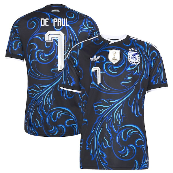 Soccer Intl Rodrigo De Paul Argentina National Team 2026 Away Replica Jersey Black