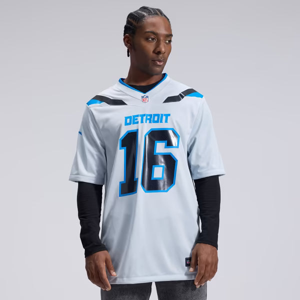 Jared Goff Detroit Lions Soccer Intl 2026 Rivalries Collection Game Jersey - Silver