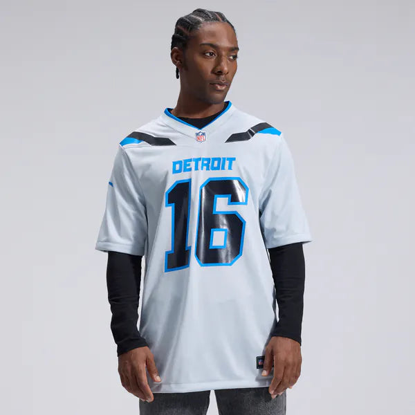 Jared Goff Detroit Lions Soccer Intl 2026 Rivalries Collection Game Jersey - Silver