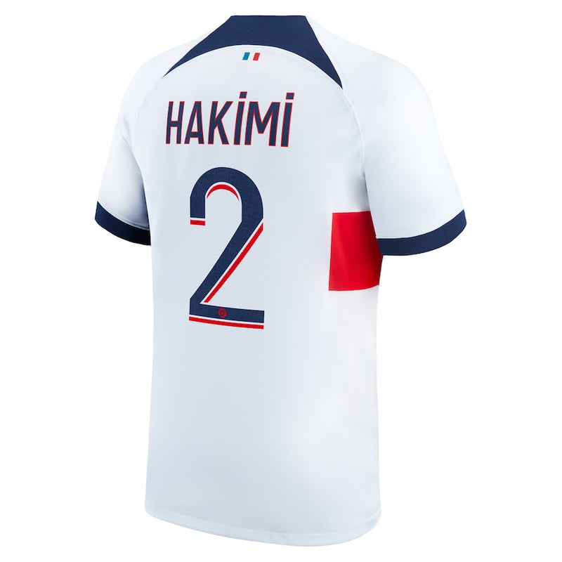 Achraf Hakimi Paris Saint-Germain  2023/24 Away Stadium Player Jersey - White