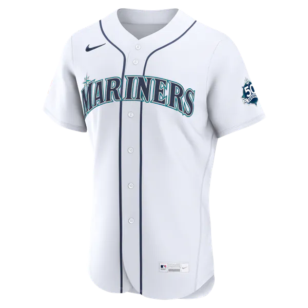 Julio Rodriguez Seattle Mariners Soccer Intl Home 50th Season Authentic Jersey - White