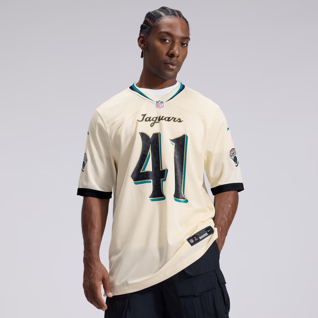 Josh Hines-Allen Jacksonville Jaguars Soccer Intl 2026 Rivalries Collection Game Jersey - Natural