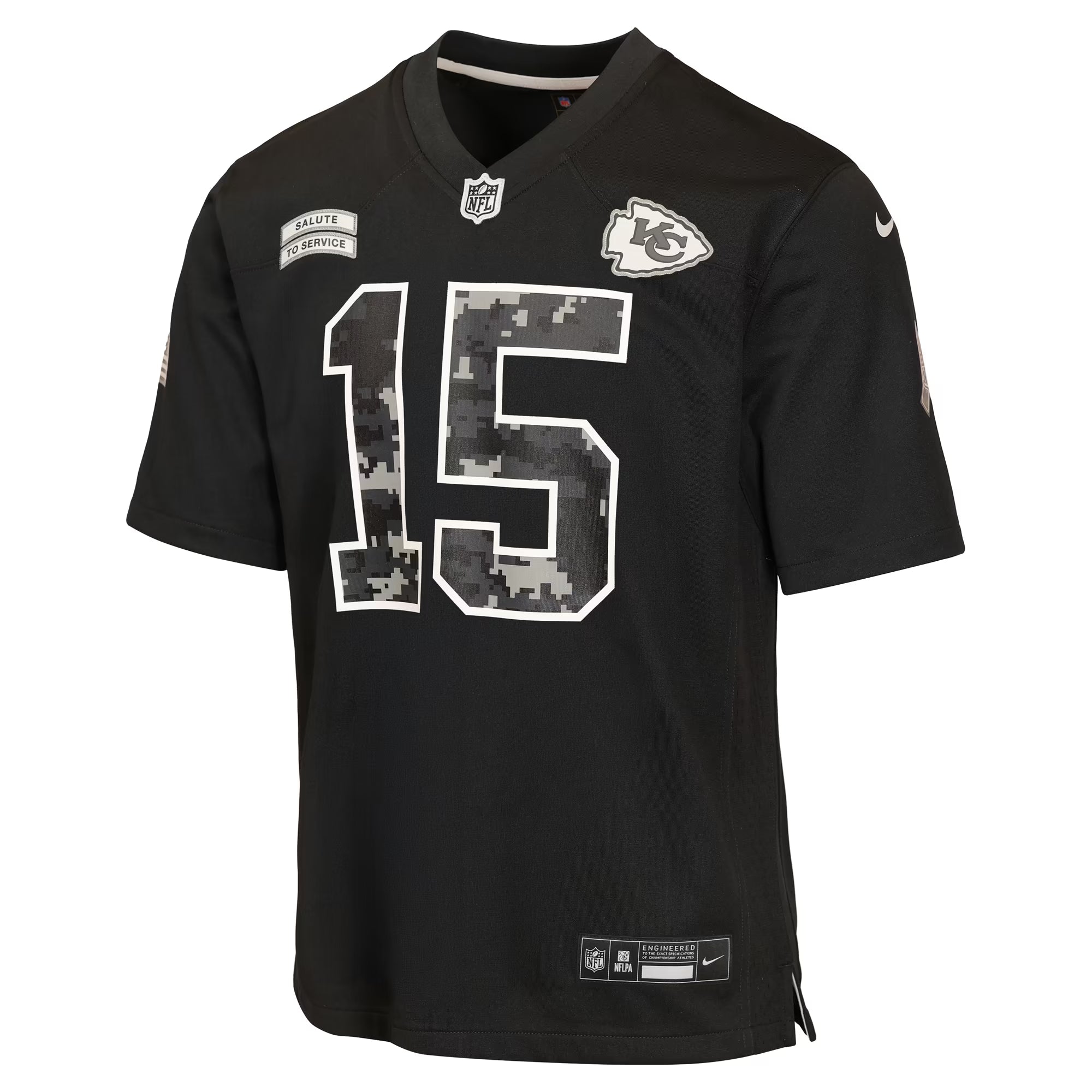 Patrick Mahomes Kansas City Chiefs Nike Youth 2026 Salute to Service Game Jersey - Black