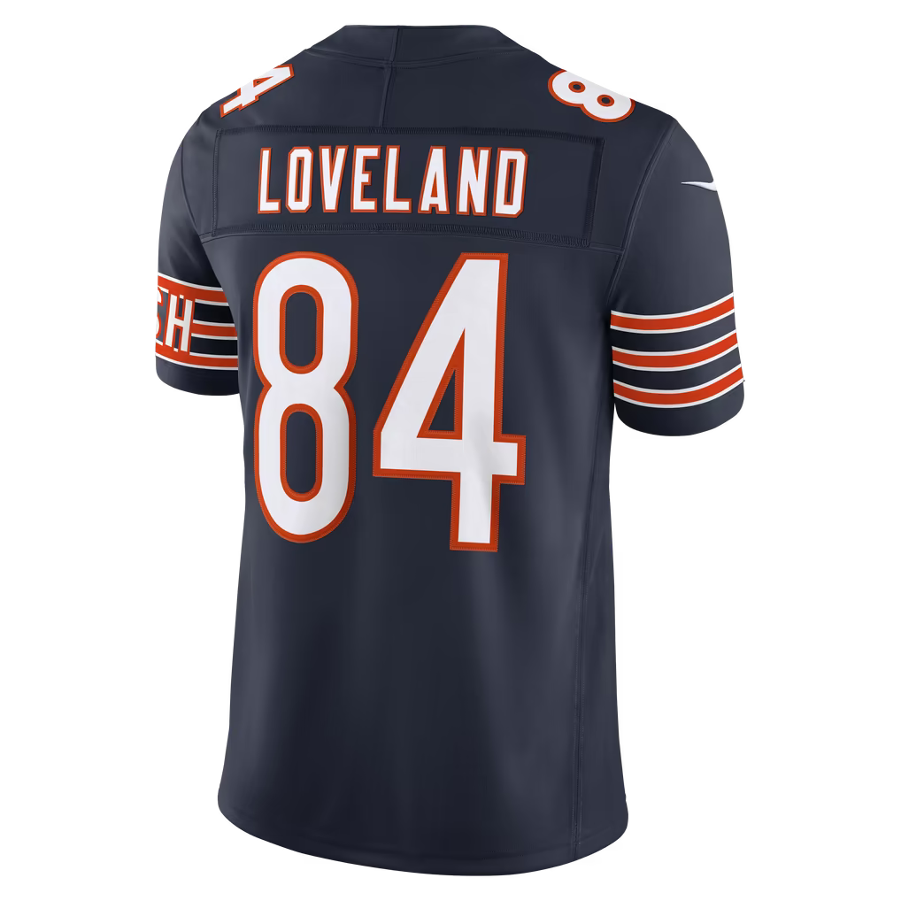 Colston Loveland Chicago Bears Soccer Intl Team Vapor F.U.S.E. Stitched Limited Jersey - Navy