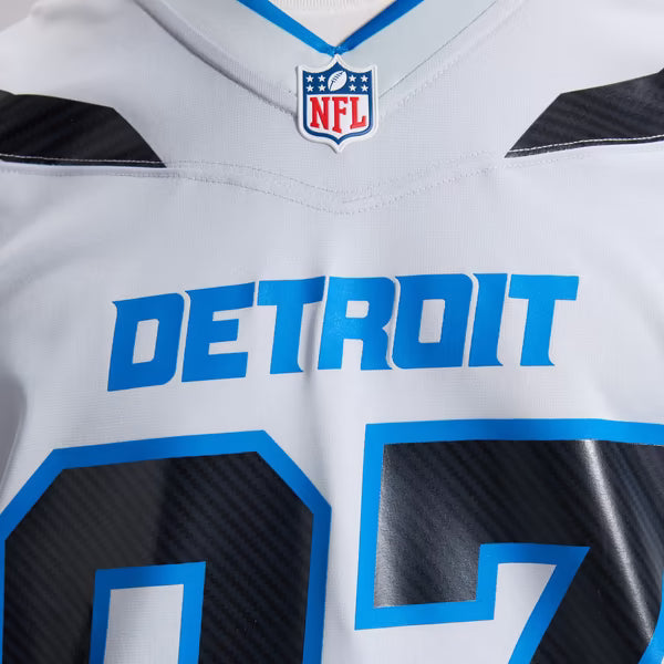 Aidan Hutchinson Detroit Lions Soccer Intl 2026 Rivalries Collection Game Jersey - Silver