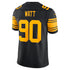 T.J. Watt Pittsburgh Steelers Soccer Intl Alternate Vapor F.U.S.E. Stitched Limited Jersey - Black
