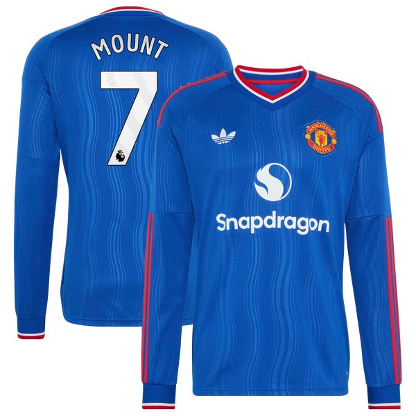 Mason Mount Manchester United Soccer Intl 2026/27 Away Replica Long Sleeve Jersey - Royal