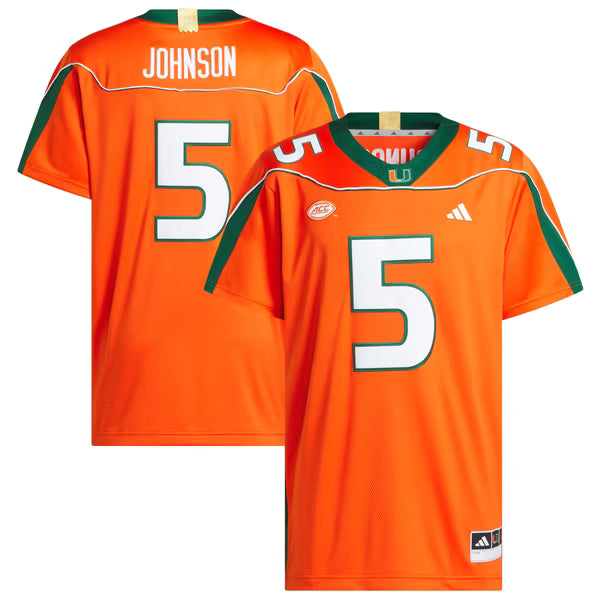 Andre Johnson Miami Hurricanes Soccer Intl Home It's Back Premier Jersey - Orange