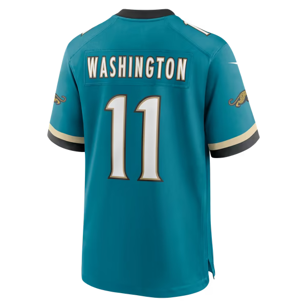 Parker Washington Jacksonville Jaguars Soccer Intl Alternate Prowler Throwback Game Jersey - Teal