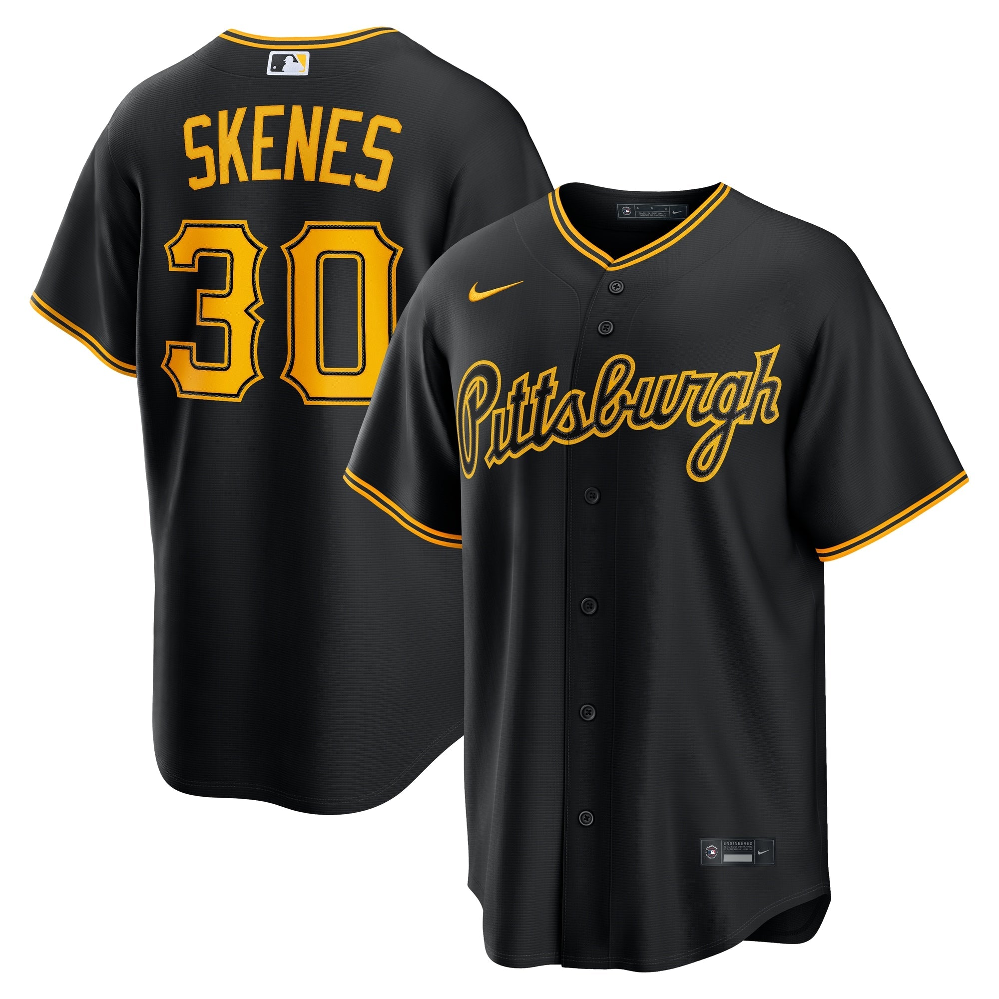 Soccer Intl Paul Skenes Pittsburgh Pirates Alternate 2 Replica Jersey Black