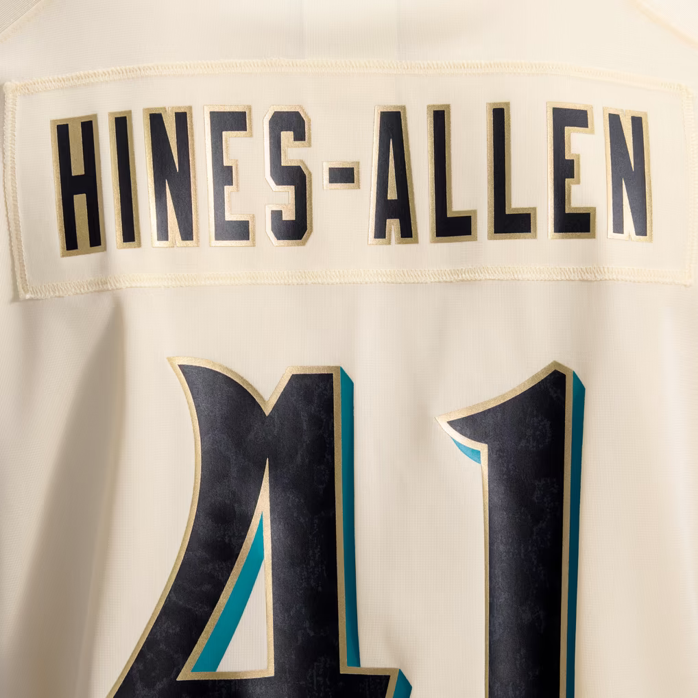 Josh Hines-Allen Jacksonville Jaguars Soccer Intl 2026 Rivalries Collection Game Jersey - Natural