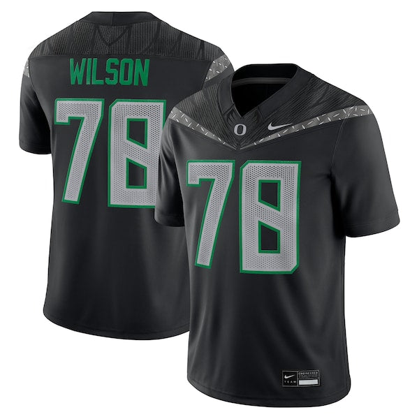 Gernorris Wilson Oregon Ducks Soccer Intl Home Game Jersey - Black