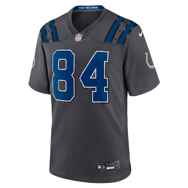Tyler Warren Indianapolis Colts Soccer Intl 2026 Rivalries Collection Game Jersey - Anthracite