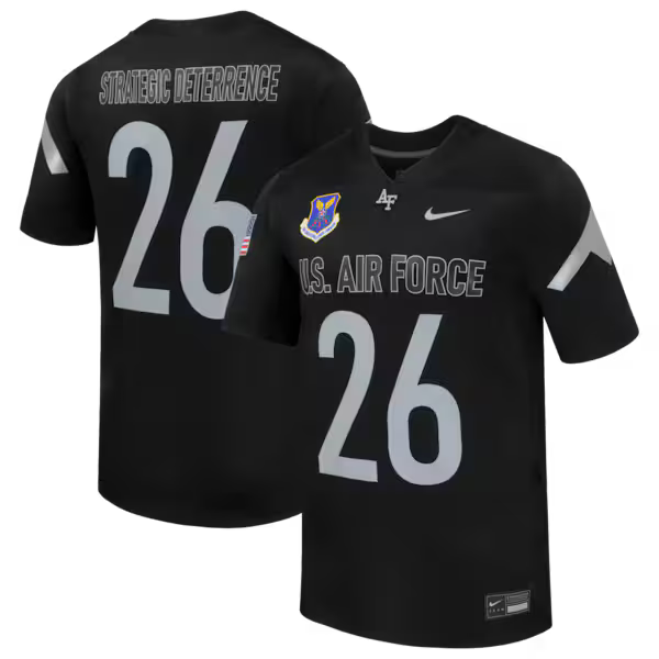 #26 Air Force Falcons Soccer Intl 2026 Rivalry Collection Replica Football Jersey - Black