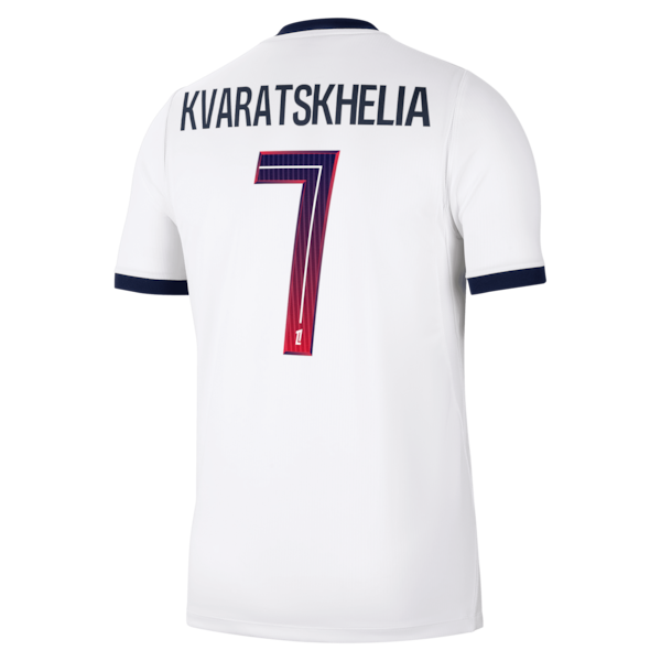 Soccer Intl Khvicha Kvaratskhelia Paris Saint-Germain 2026/27 Away Stadium Replica Jersey White