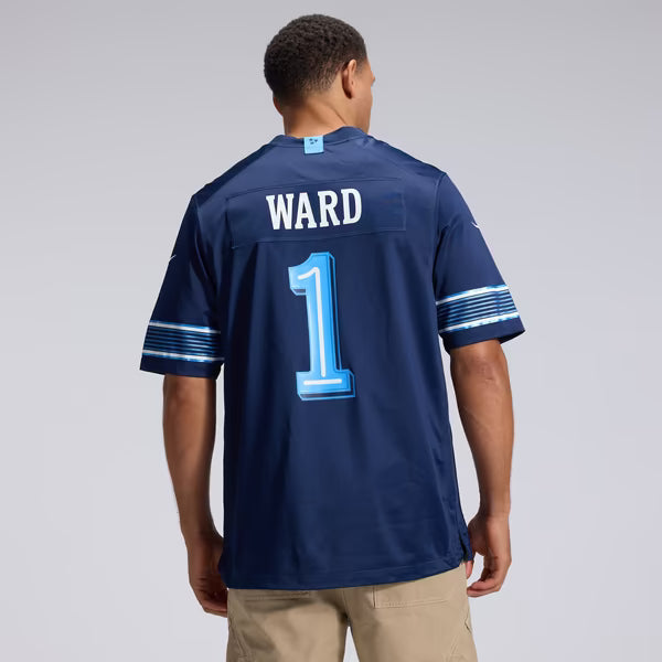 Cameron Ward Tennessee Titans Soccer Intl 2026 Rivalries Collection Game Jersey - Navy