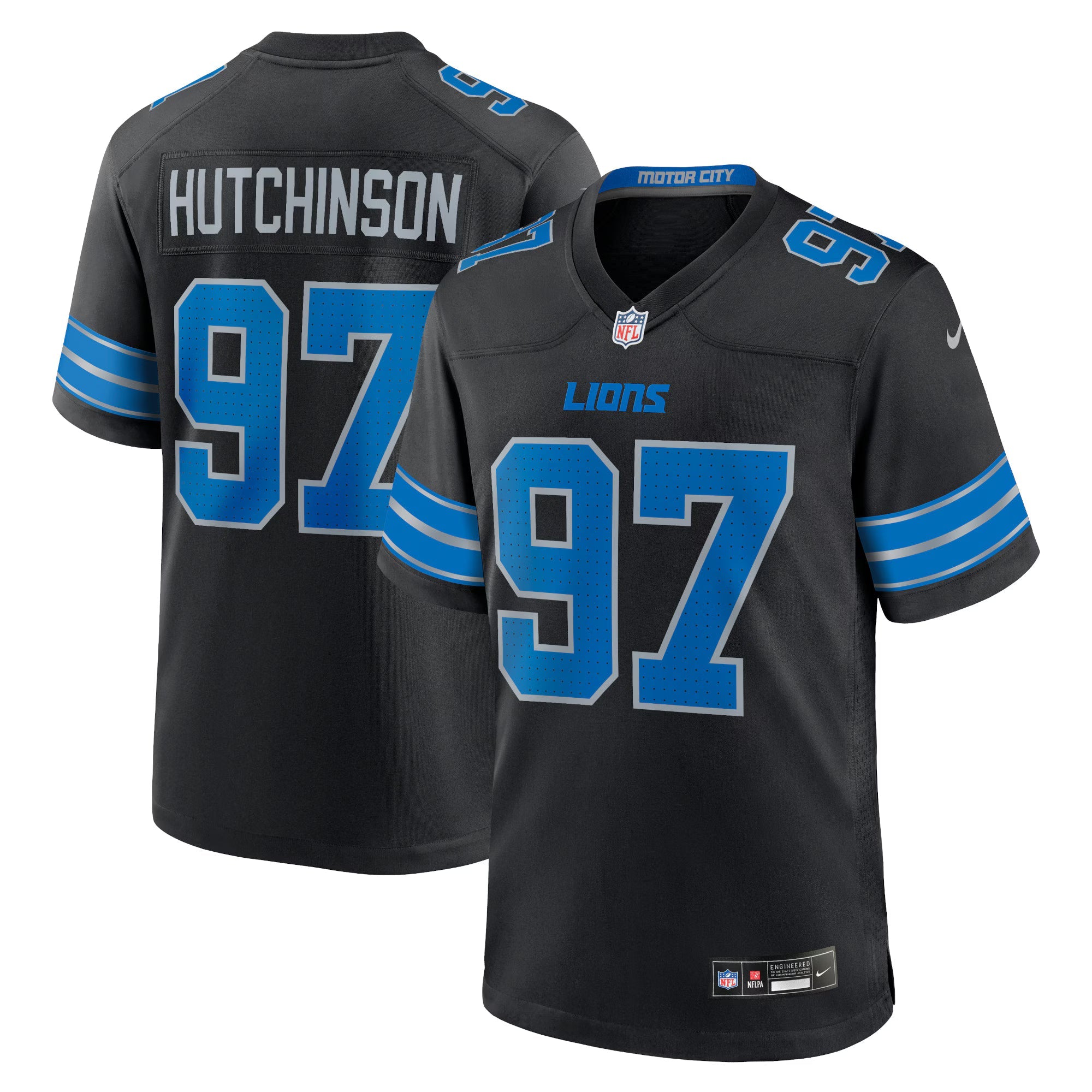 Soccer Intl Aidan Hutchinson Detroit Lions Game Jersey Blue