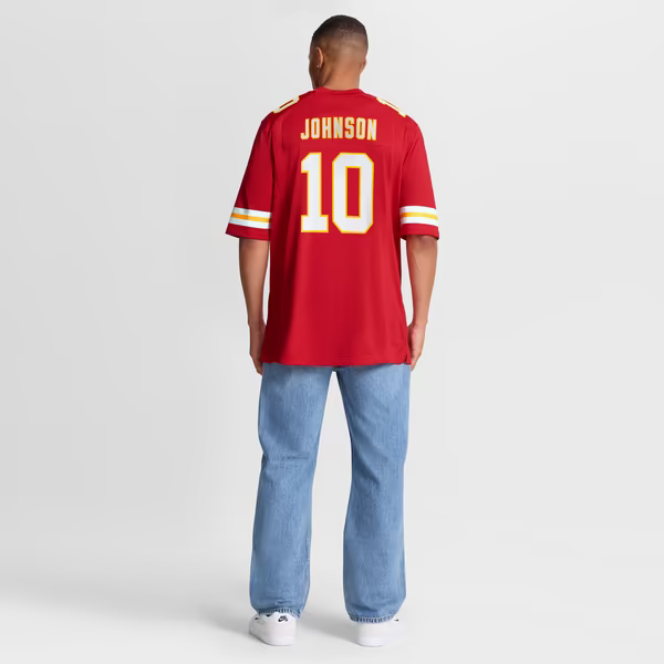 Emmett Johnson Kansas City Chiefs Soccer Intl Team Game Jersey - Red