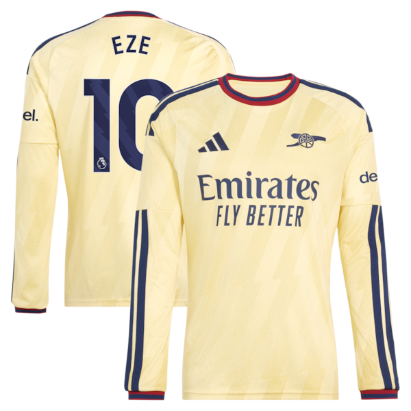 Eberechi Eze Arsenal Soccer Intl 2026/27 Third Replica Long Sleeve Jersey - Yellow