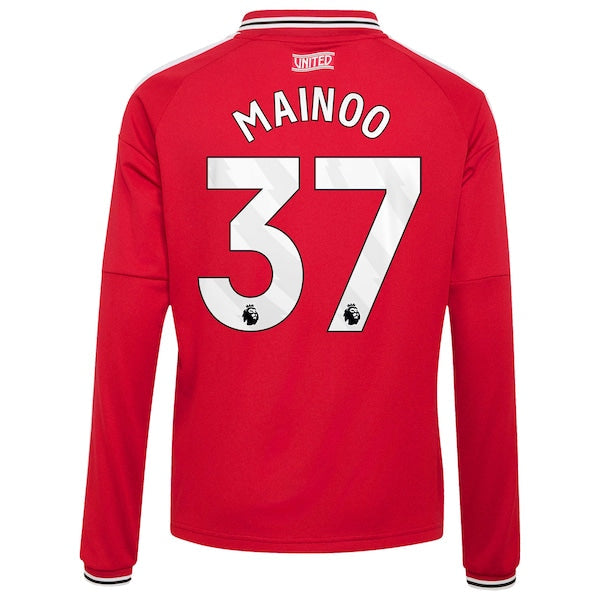 Soccer Intl Kobbie Mainoo Manchester United 2026/27 Home Replica Long Sleeve Jersey Red
