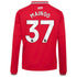 Soccer Intl Kobbie Mainoo Manchester United 2026/27 Home Replica Long Sleeve Jersey Red