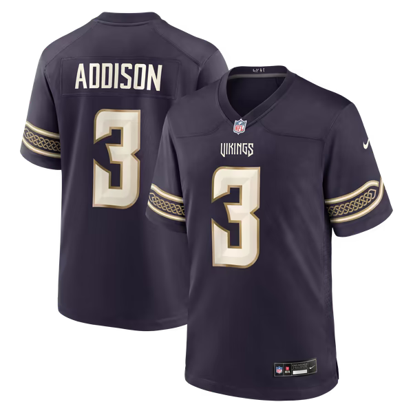 Soccer Intl Addison Minnesota Vikings Soccer Intl 2026 Rivalries Collection Game Jersey - Purple