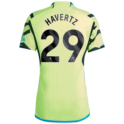 Kai Havertz Arsenal 2023/24 Away Player Shirt - Yellow