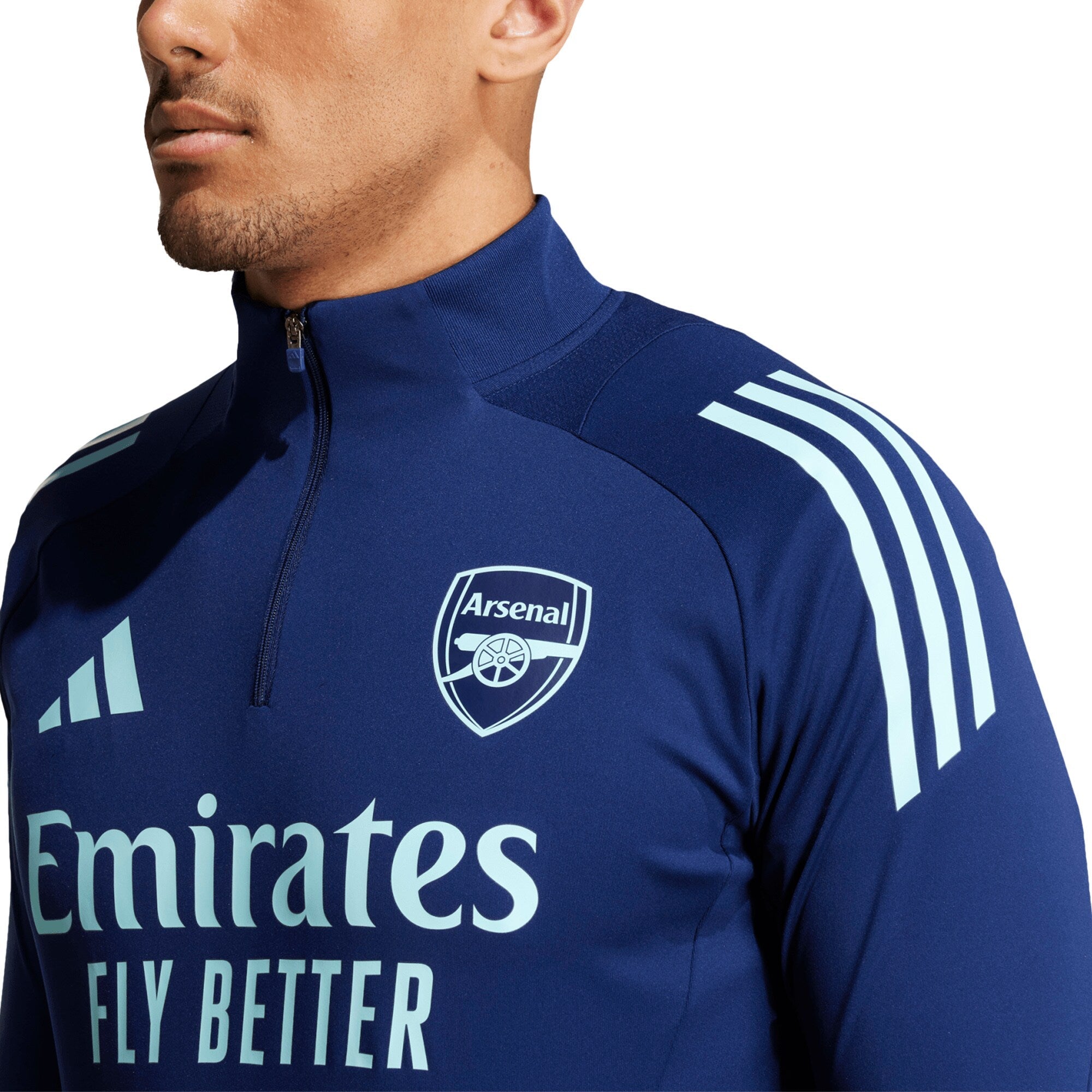 Arsenal 2024/25 AEROREADY Raglan Quarter-Zip Training Top - Navy