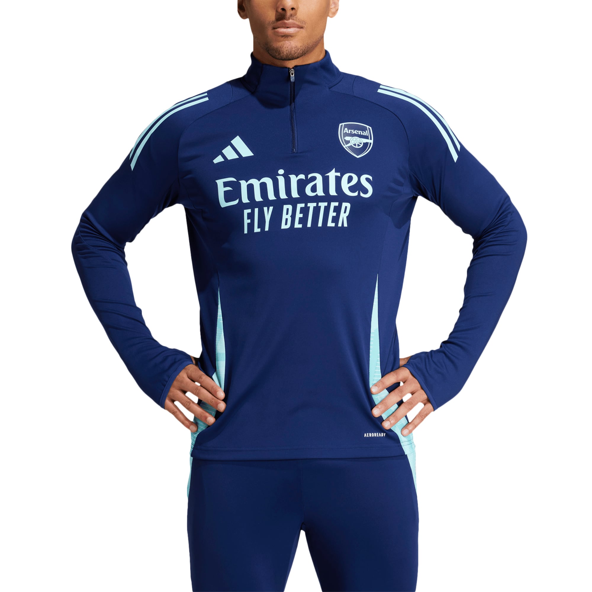 Arsenal 2024/25 AEROREADY Raglan Quarter-Zip Training Top - Navy