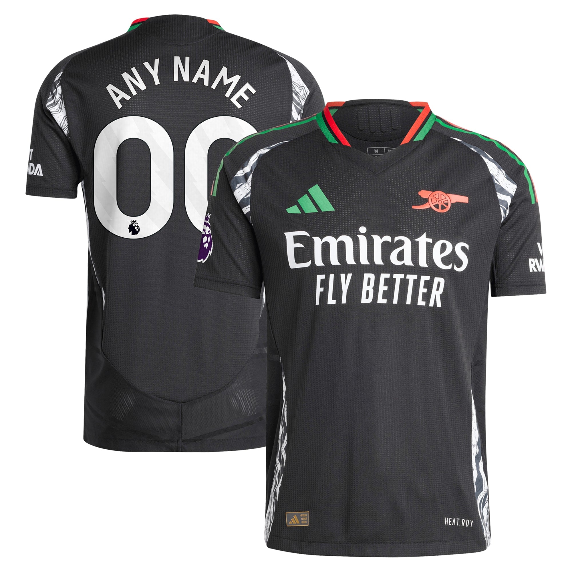 Arsenal 2024/25 Away Custom Shirt - Black