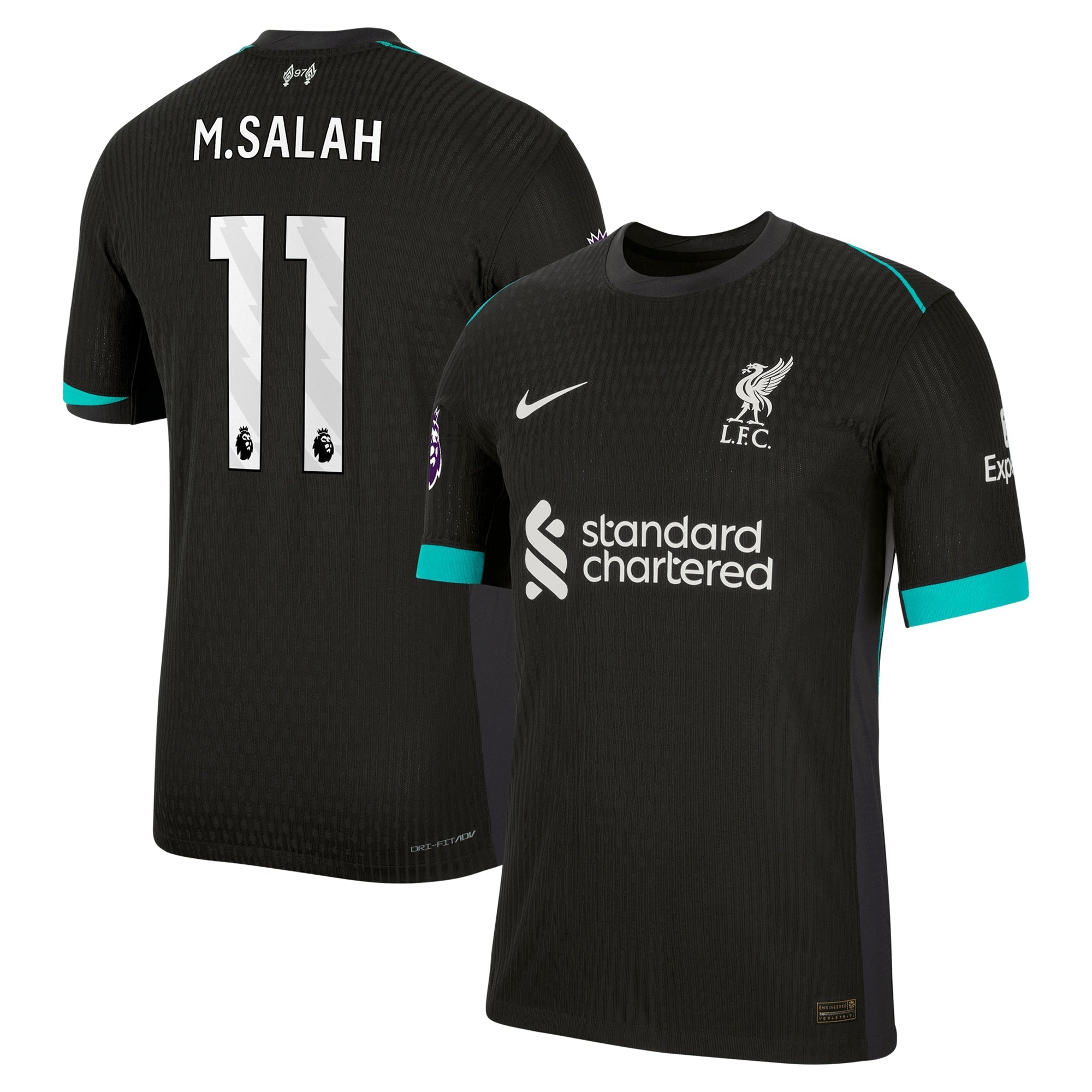 Mohamed Salah Liverpool 2024/25 Away Shirt - Forest Green