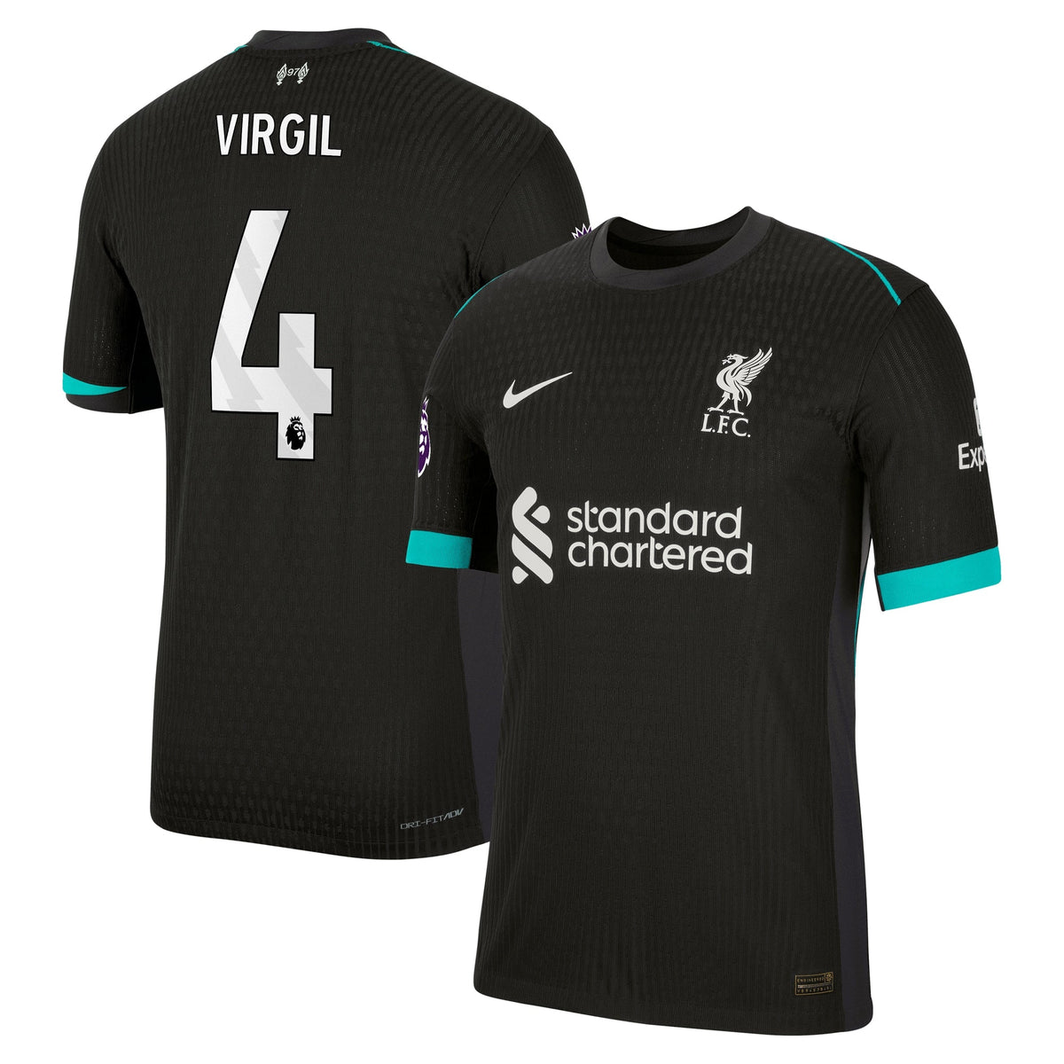 Virgil van Dijk Liverpool 2024/25 Away Shirt - Forest Green