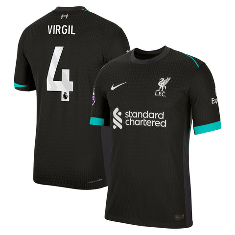 Virgil van Dijk Liverpool 2024/25 Away Shirt - Forest Green